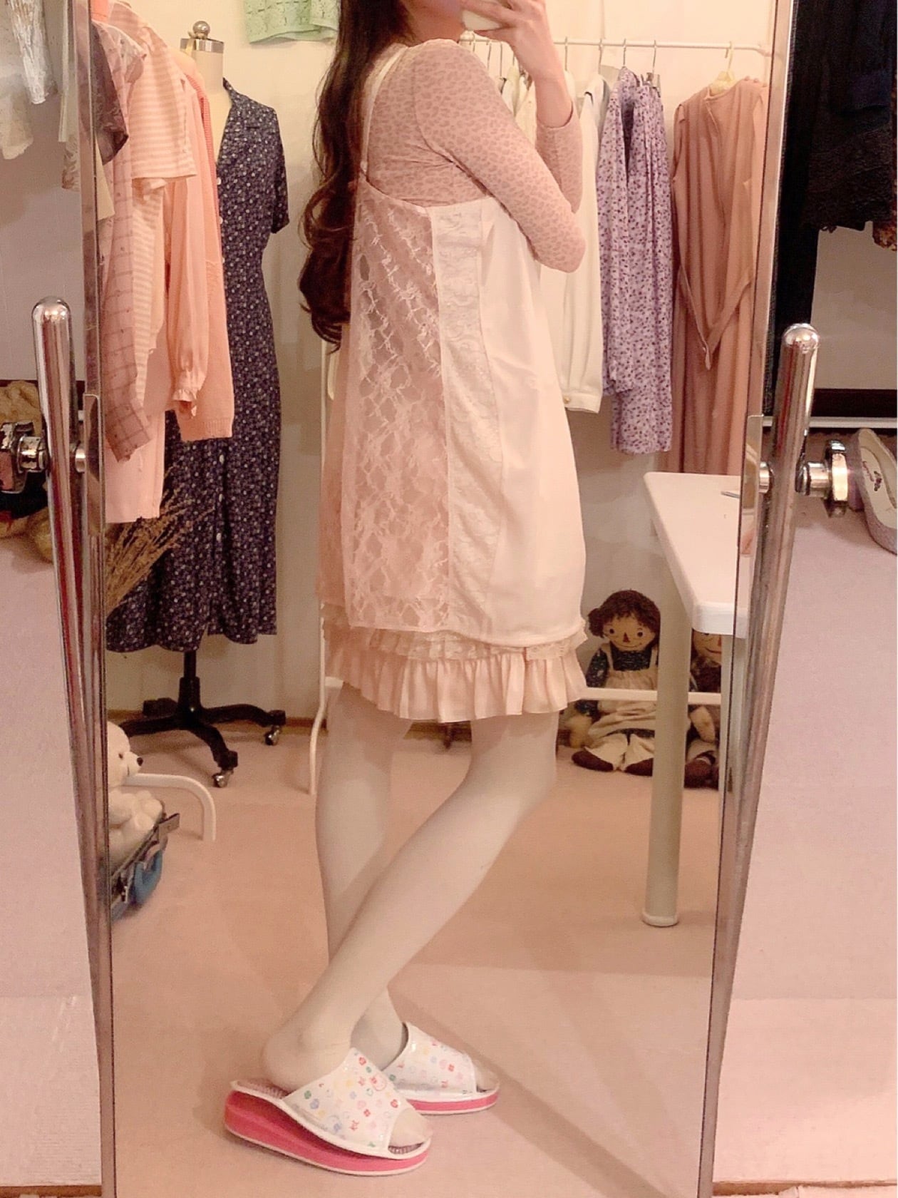 remake : palpable lacy heart camisole