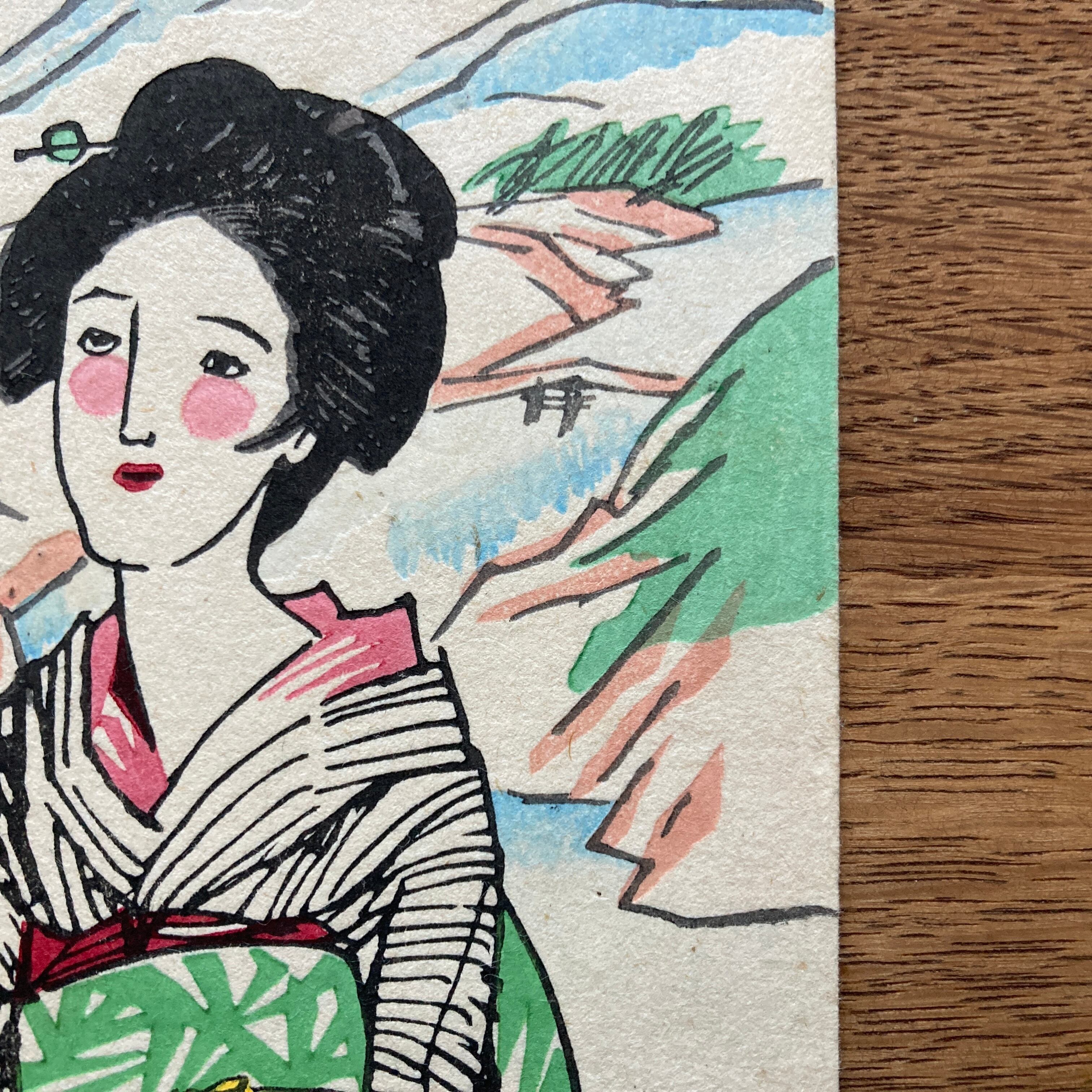 竹久夢二 木版画 ハガキサイズ | 仙台浪漫 竹久夢二 木版画 ハガキサイズ | 仙台浪漫