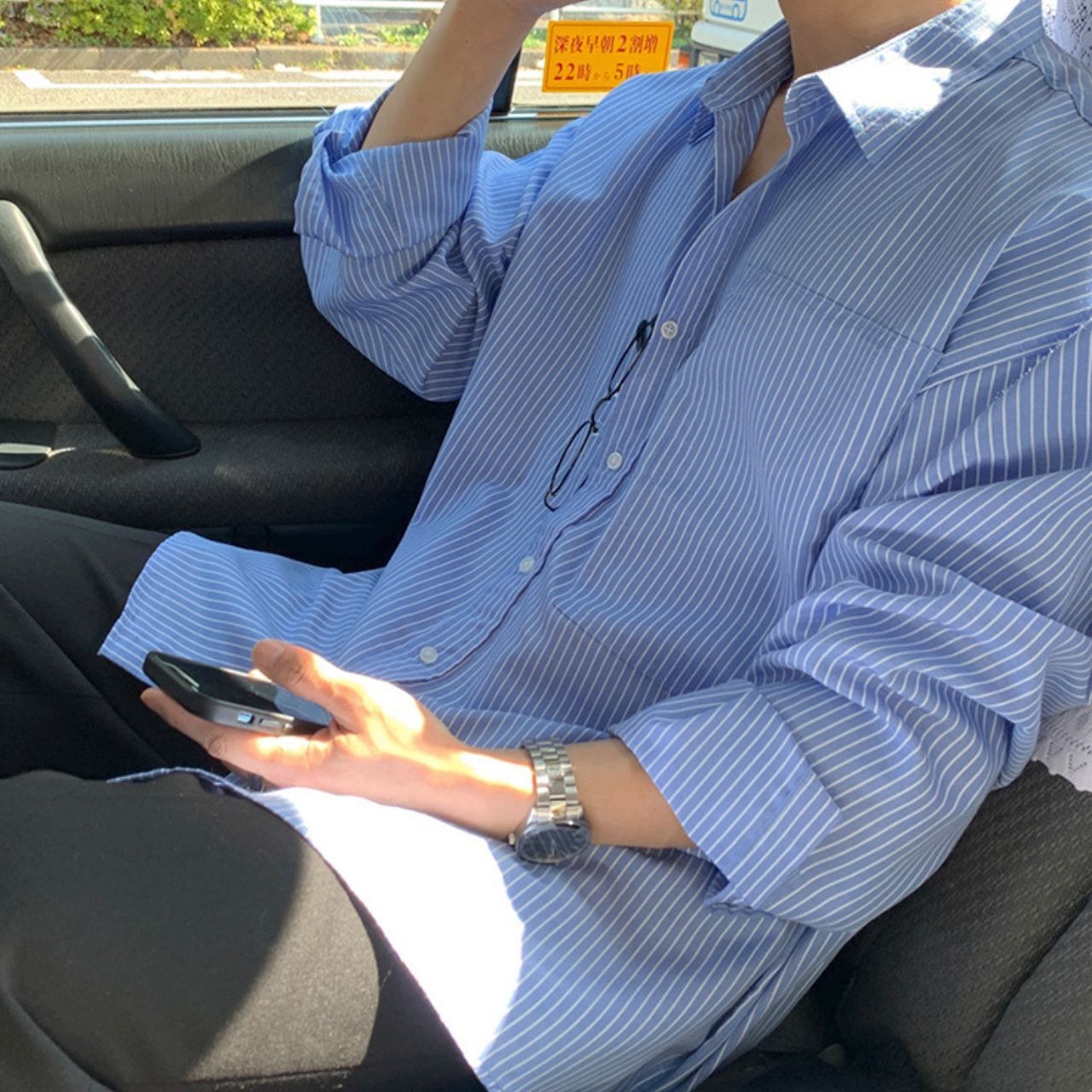 ストライプルーズシャツ　MT0080307