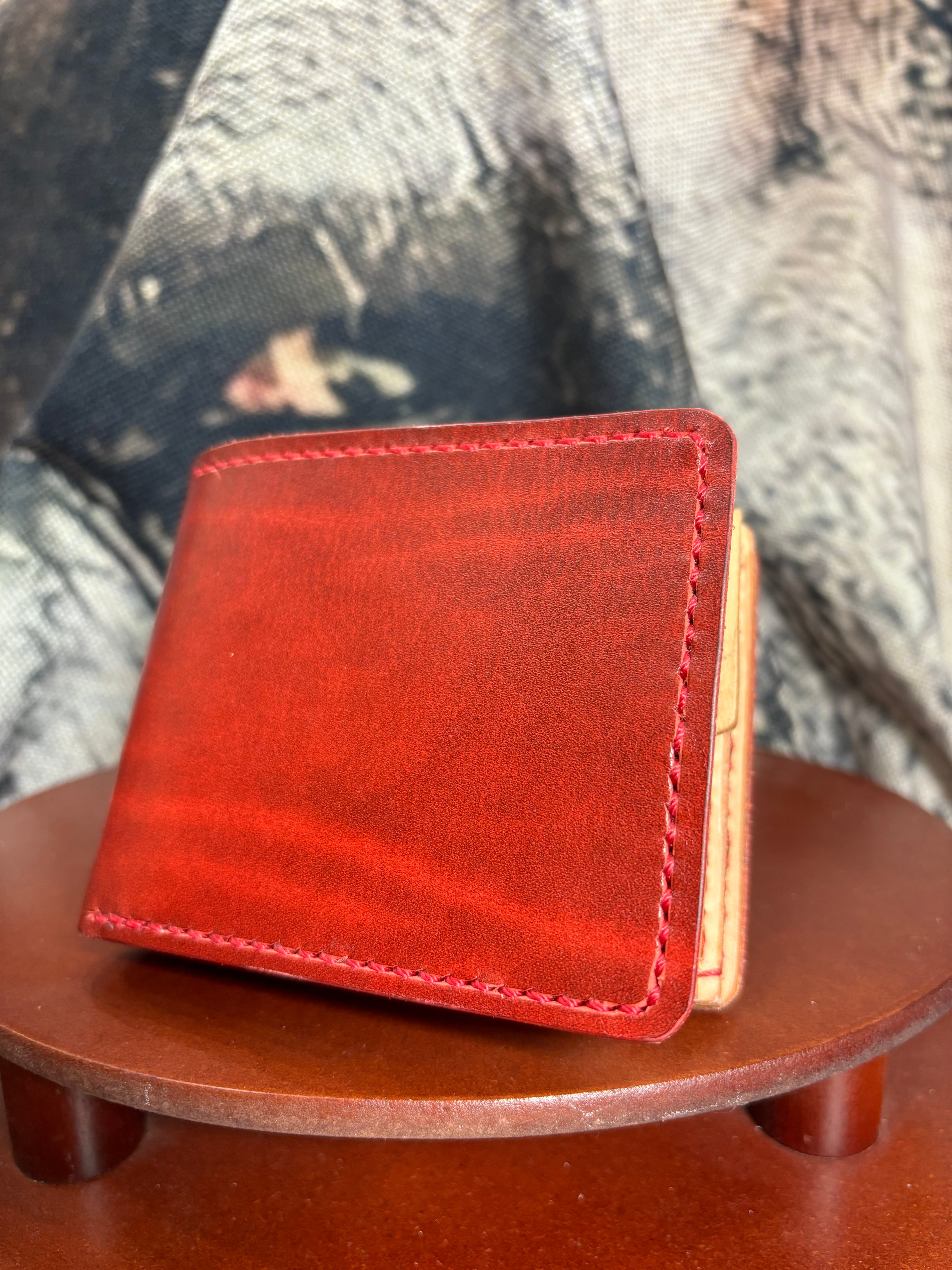 ミニウォレット 【ルガトショルダー】レッド 二つ折り財布 ルガト