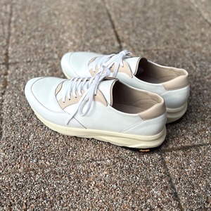 men's HAND MADE leatherスニーカー　Vibram sole　White