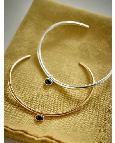 【CHIGNON】[0055-343SH] オニキス2WAYメタルチョーカー