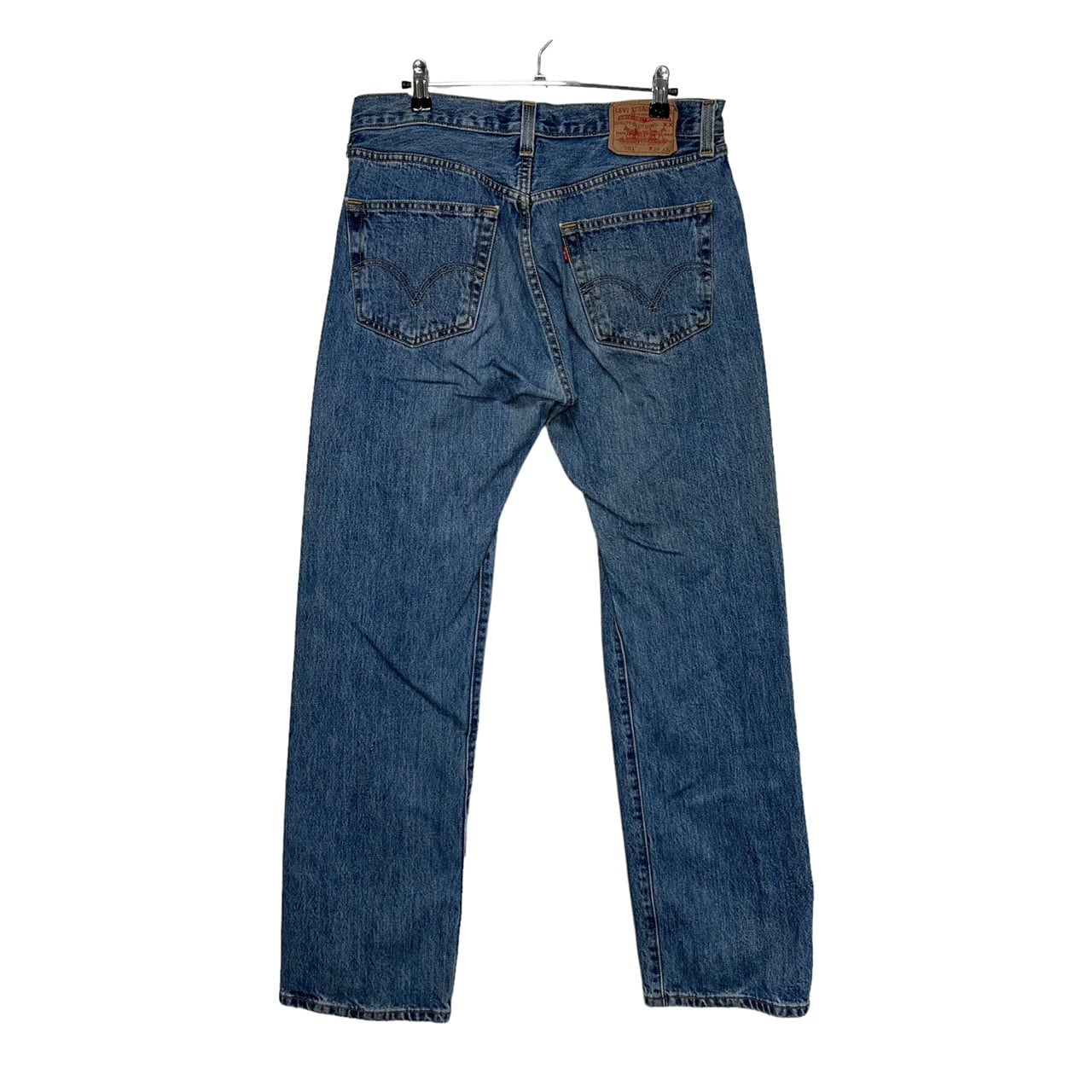 W34×L32】Levi's 501 デニムパンツ 革パッチ ボタンフライ W34×L32】Levi's 501 デニムパンツ 革パッチ ボタンフライ