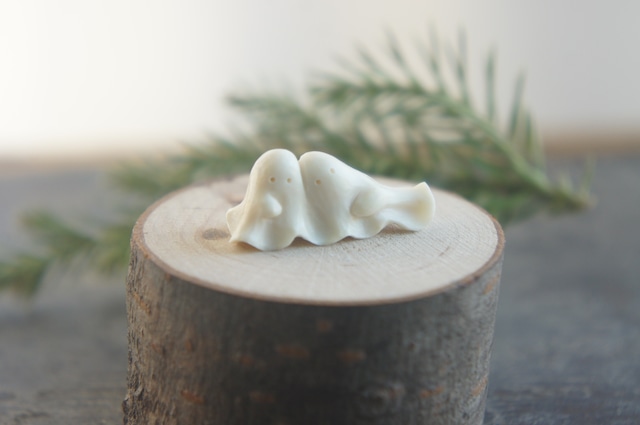 鹿角彫刻「兎角亀毛」鹿の角の小さいおばけ【１１６】