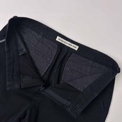 Mademoiselle NON NON マドモアゼル ノンノン クロップド丈 パンツ M/ブラック ネイビー系 レディース