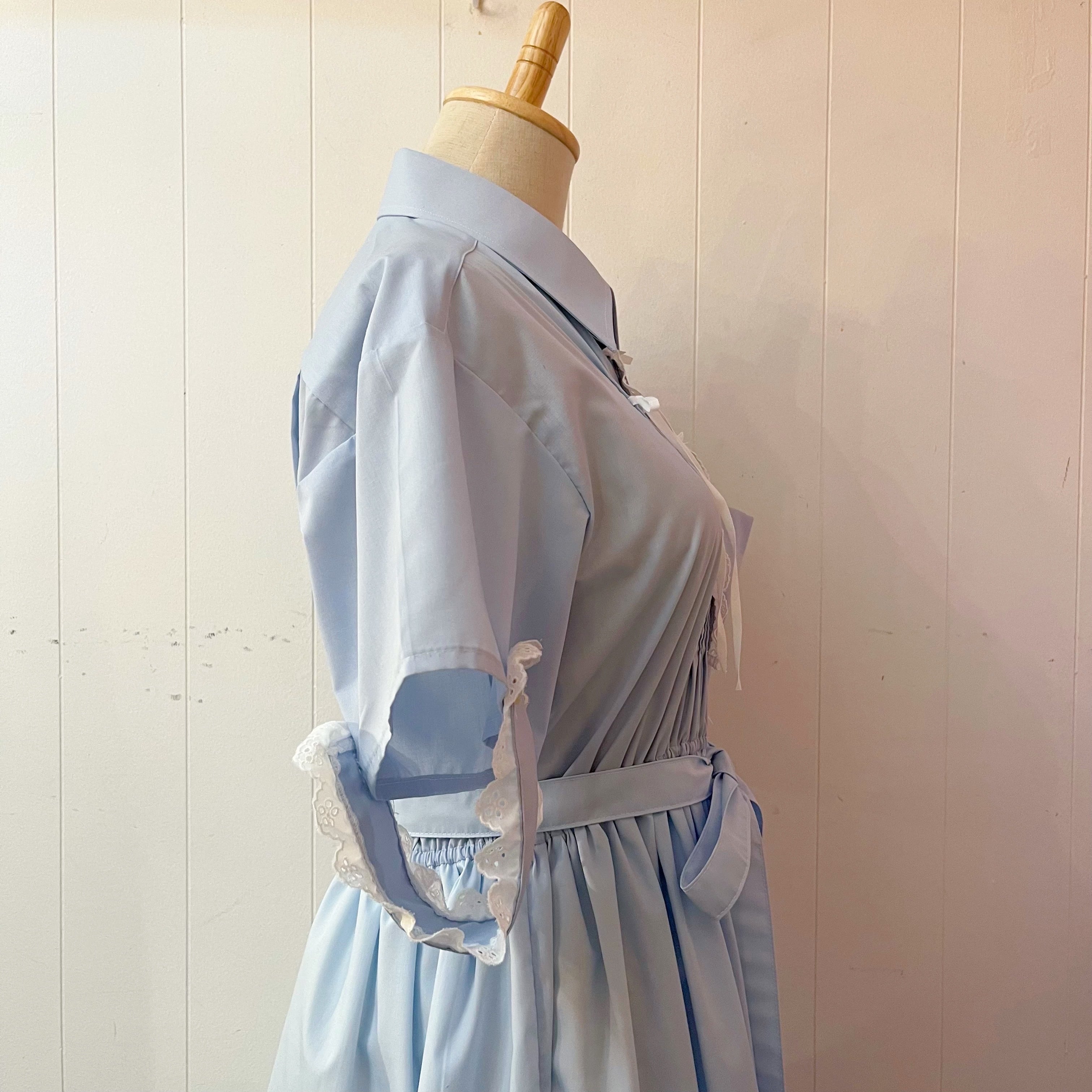 remake : pintuck stripe asymmetry shirt one-piece