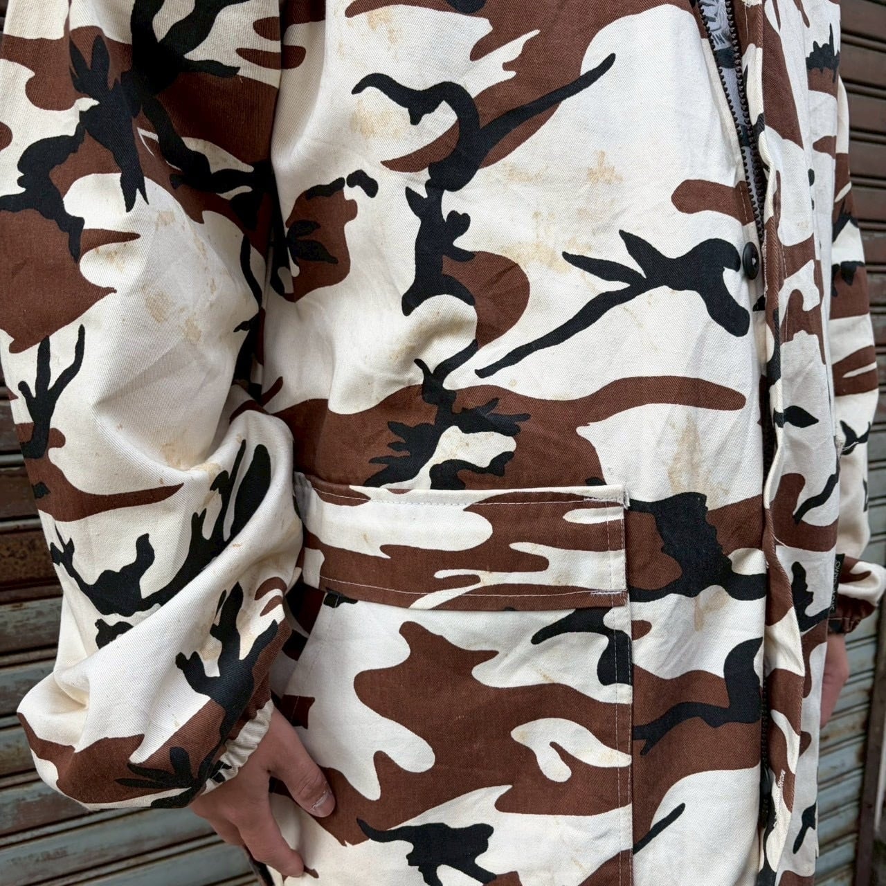 80s USA製 The Camo Clan 迷彩 ジャケット スノーカモ ウッドランド