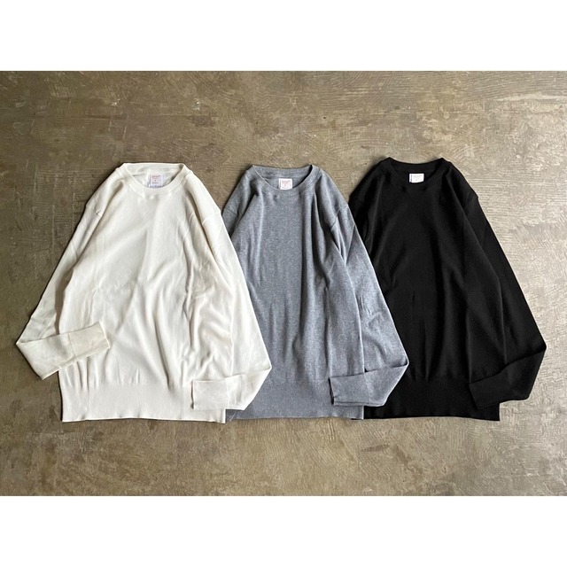 gicipi(ジチピ) 『MELANZANA』 Wool Silk Crew Neck Long Sleeve Knitsew