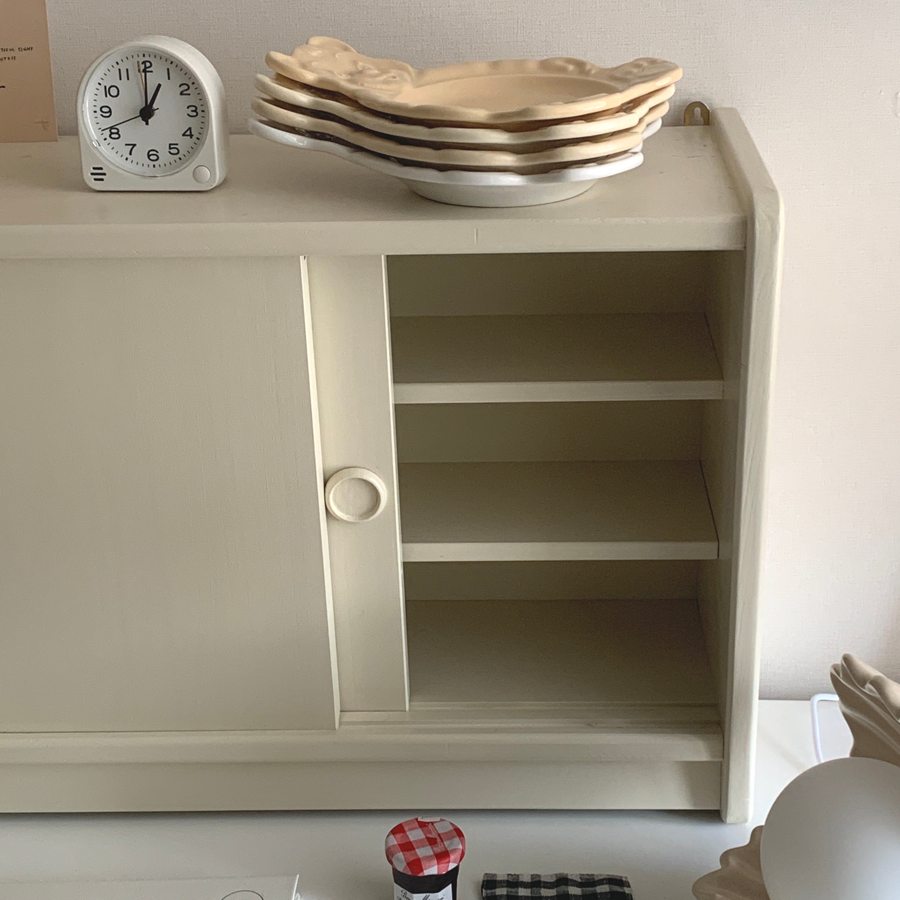 J07895b. フランス ヴィンテージ ウォールシェルフ 木製棚