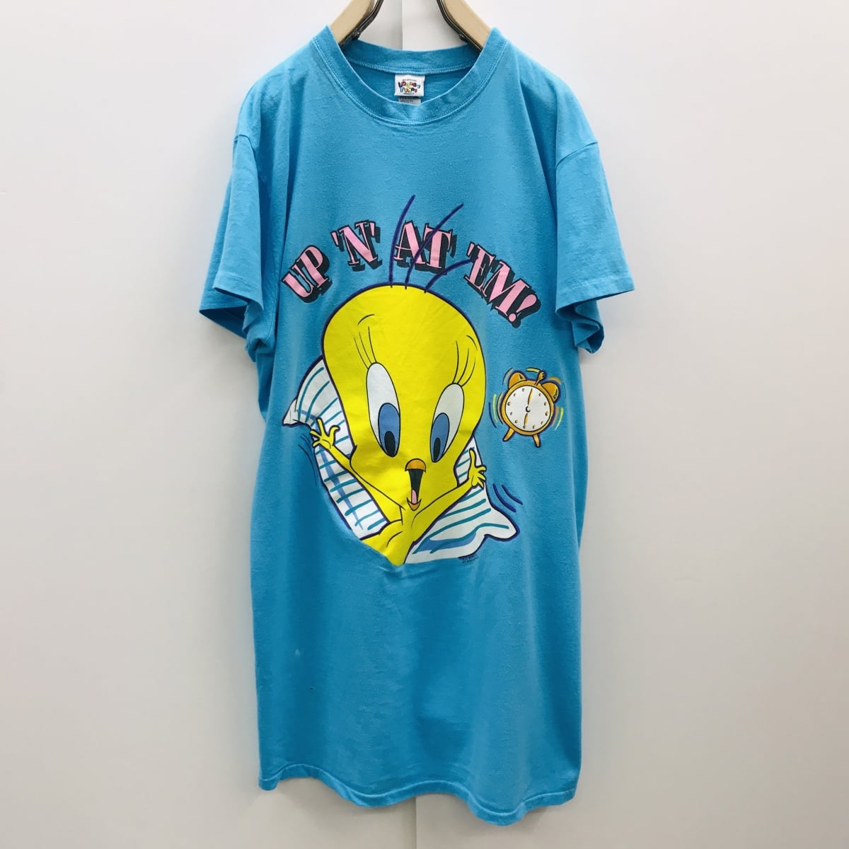 ルーニーテューンズ トゥイーティー ワンピース丈Tシャツ ビッグプリント 90s