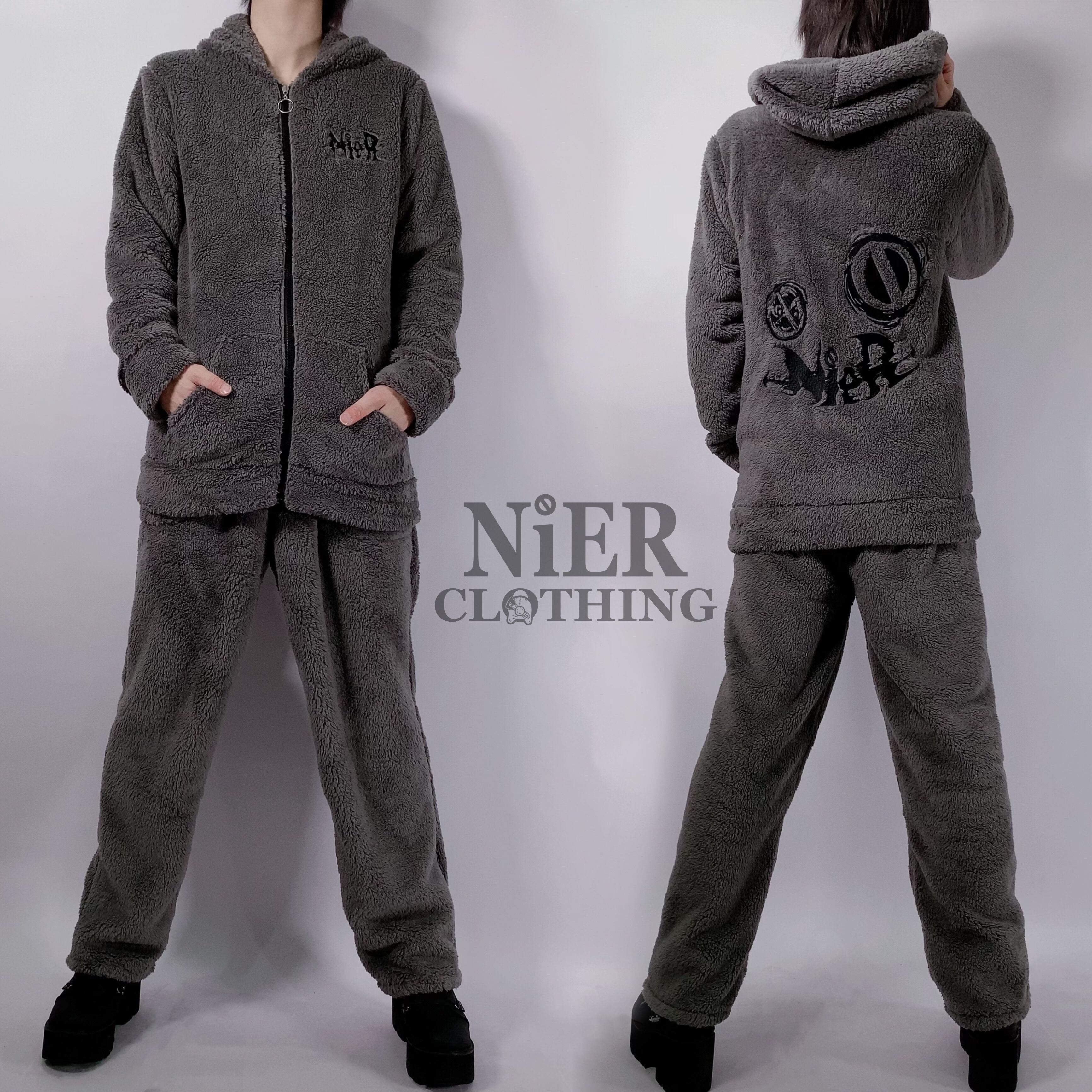 DESIGN刺繍ふわもこルームウェアセットアップ【ユニセックス】 | NIER CLOTHING powered by BASE
