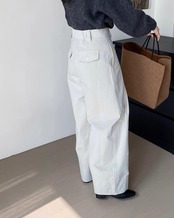 Tuck wide slacks Pants　T20215