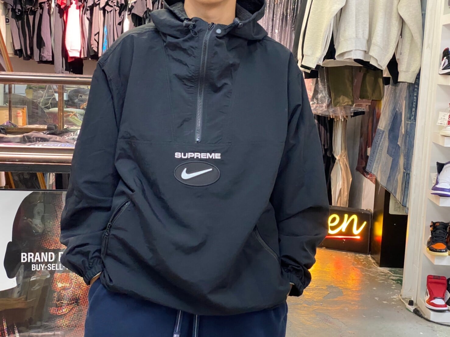 Supreme x NIKE 20AW Jewel Reversible Ripstop Anorak BLACK LARGE ...