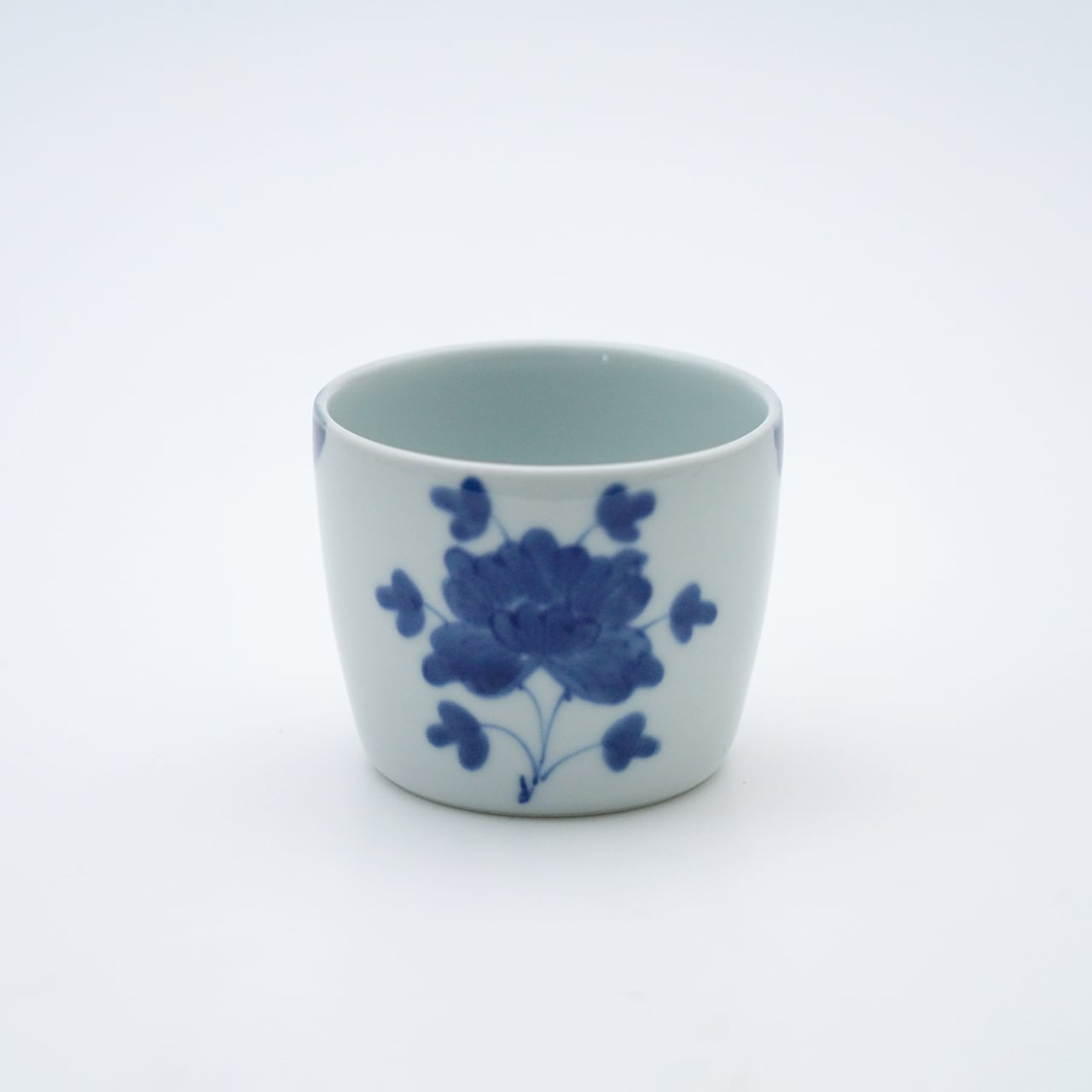 染付伊万里牡丹紋(外絵2方)そば猪口