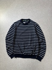 00s J.CREW border cotton knit