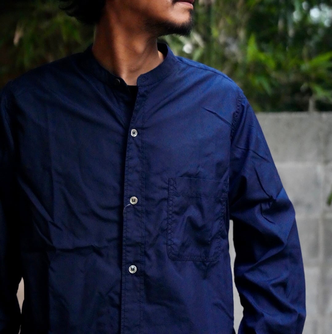 Sans limite(サンリミット) / 綿ブロード2本針スタンド -navy-(W2201018)