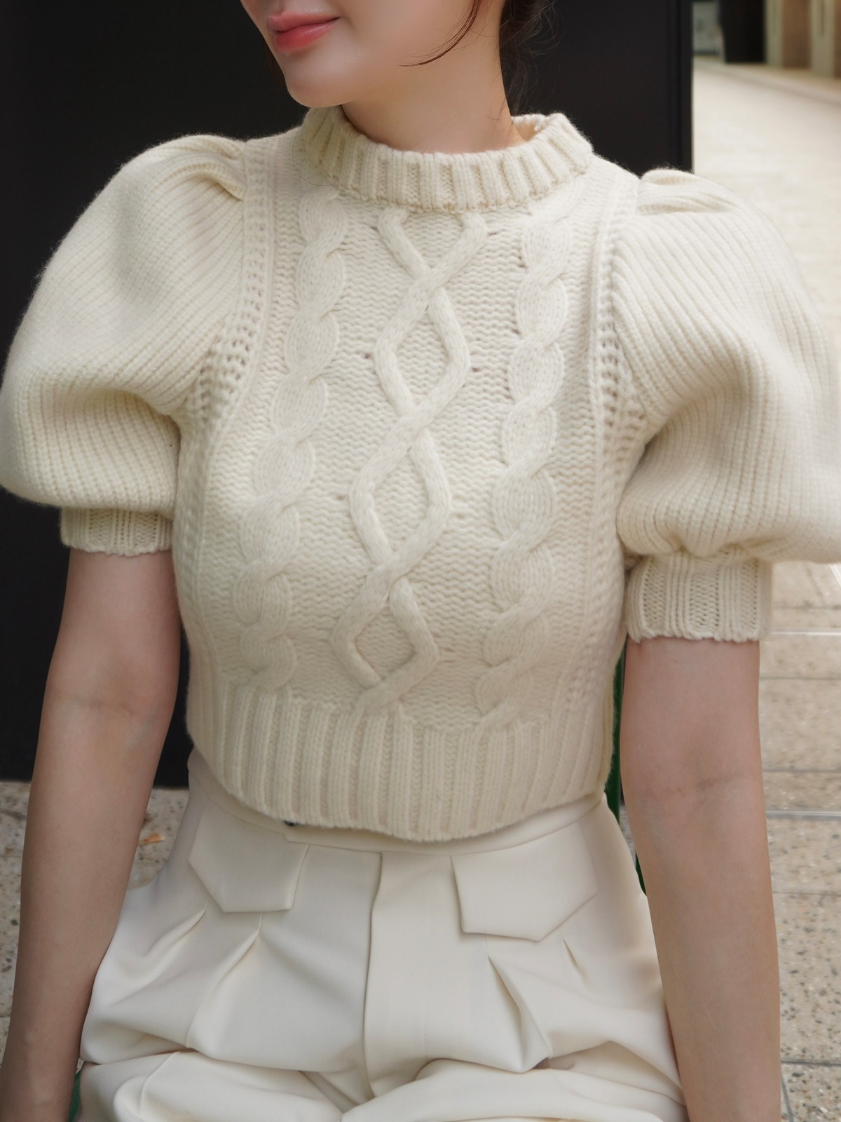 heyon hot apple pie knit / off white 