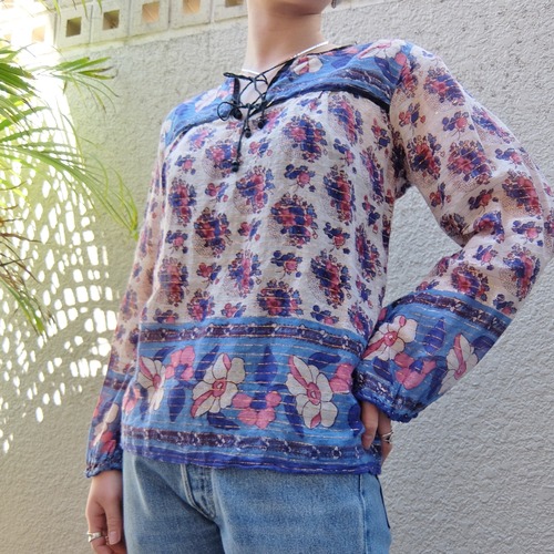 Vintage indian cotton tunic／ヴィンテージ インド綿 チュニック