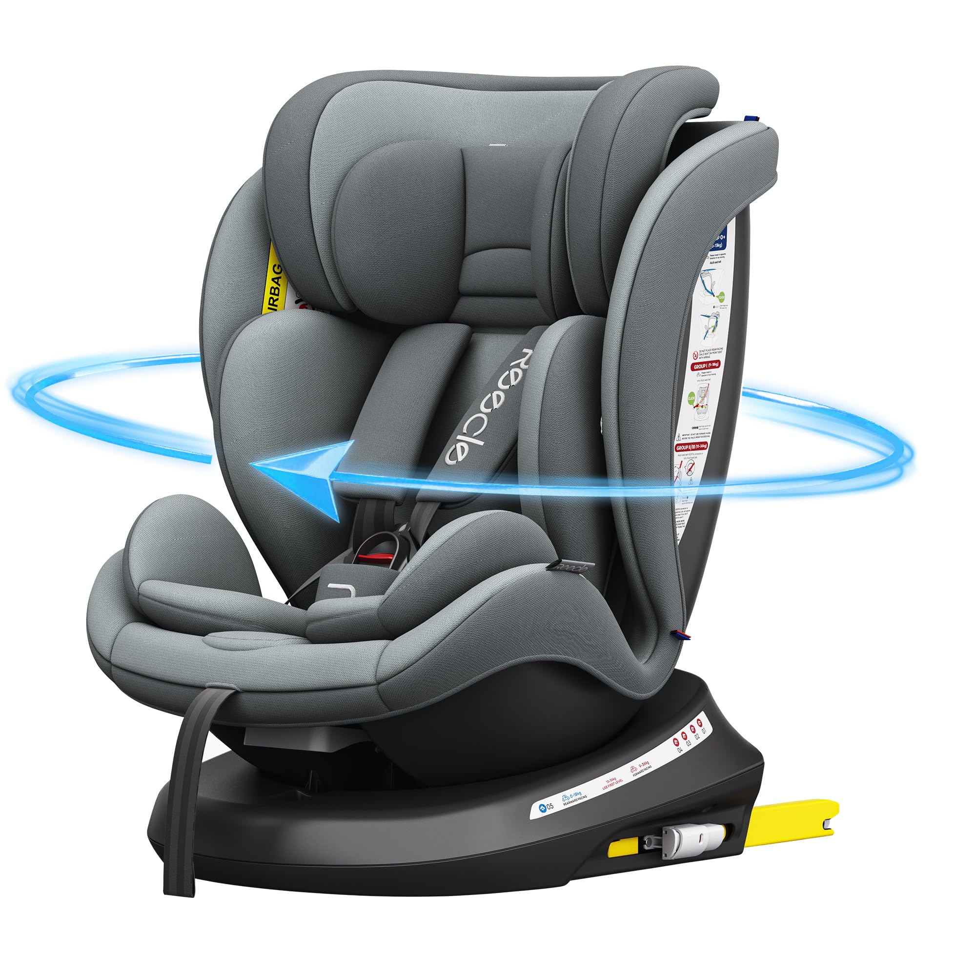 heekin チャイルドシート 360°回転式 ISOFIX固定 R129適合(i-Size