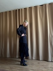 MADE IN JAPAN black sheer sleeve jacket-4736-6