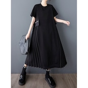 プリーツ切替 ポケット デザインワンピース  30150