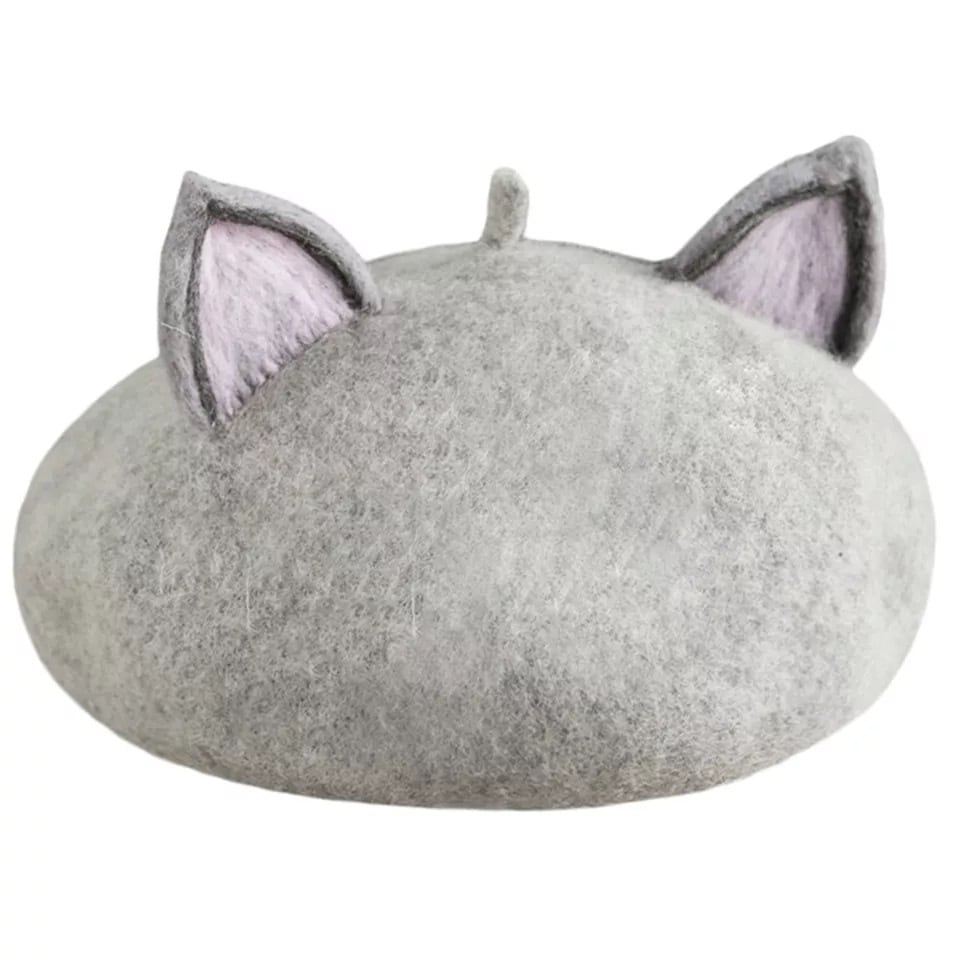 猫耳ベレー帽