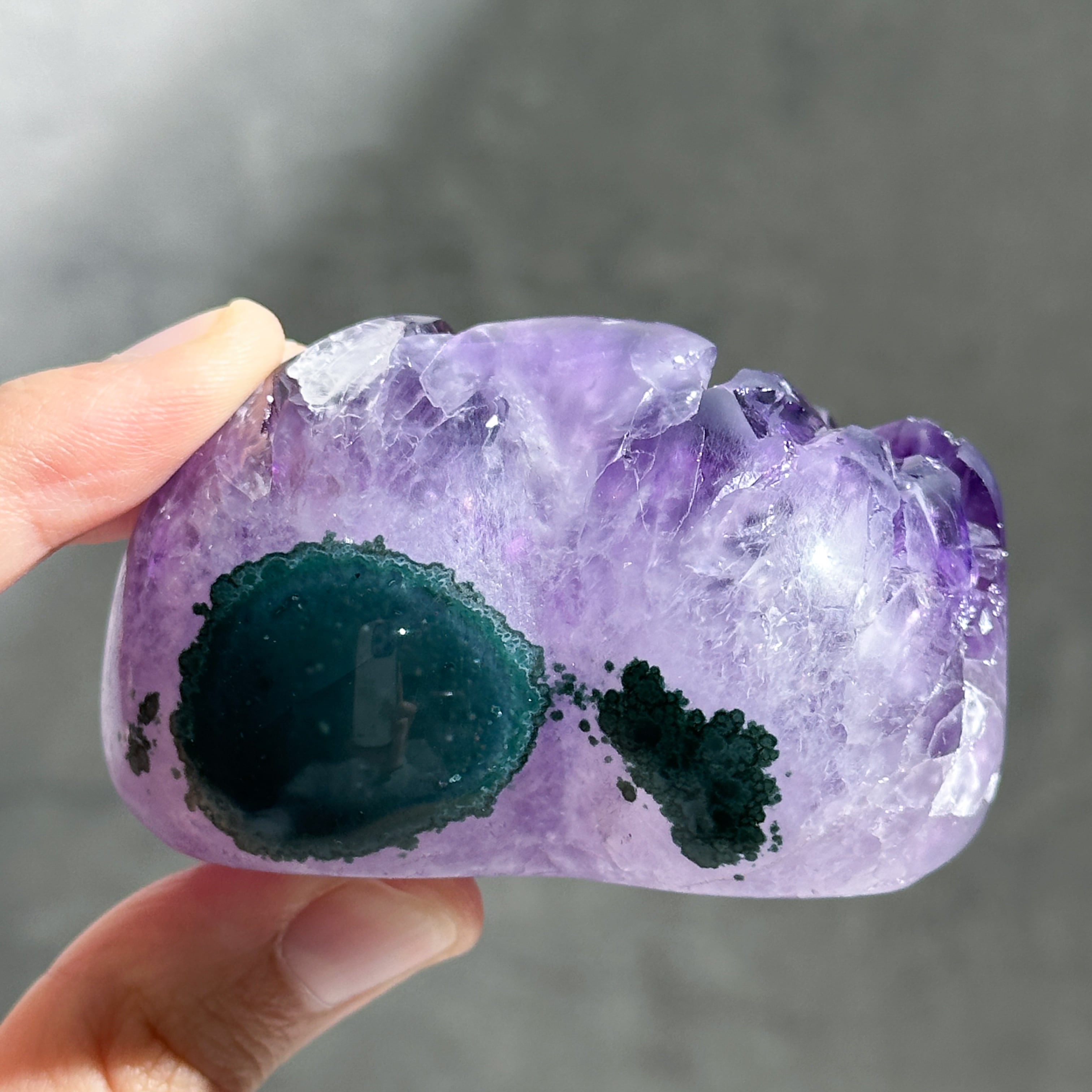 ウルグアイ産アメジスト ハート13◇ Amethyst ◇天然石・鉱石