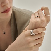 10/10(金)21時新作発売*stainless layered ring