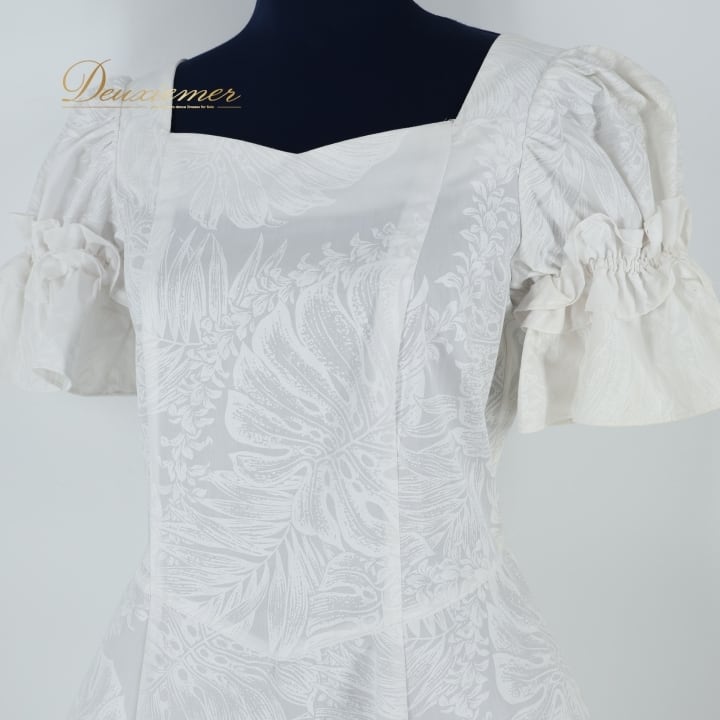 フラダンス 衣装 ワンピース ドレス ホワイト系 マーメイドライン