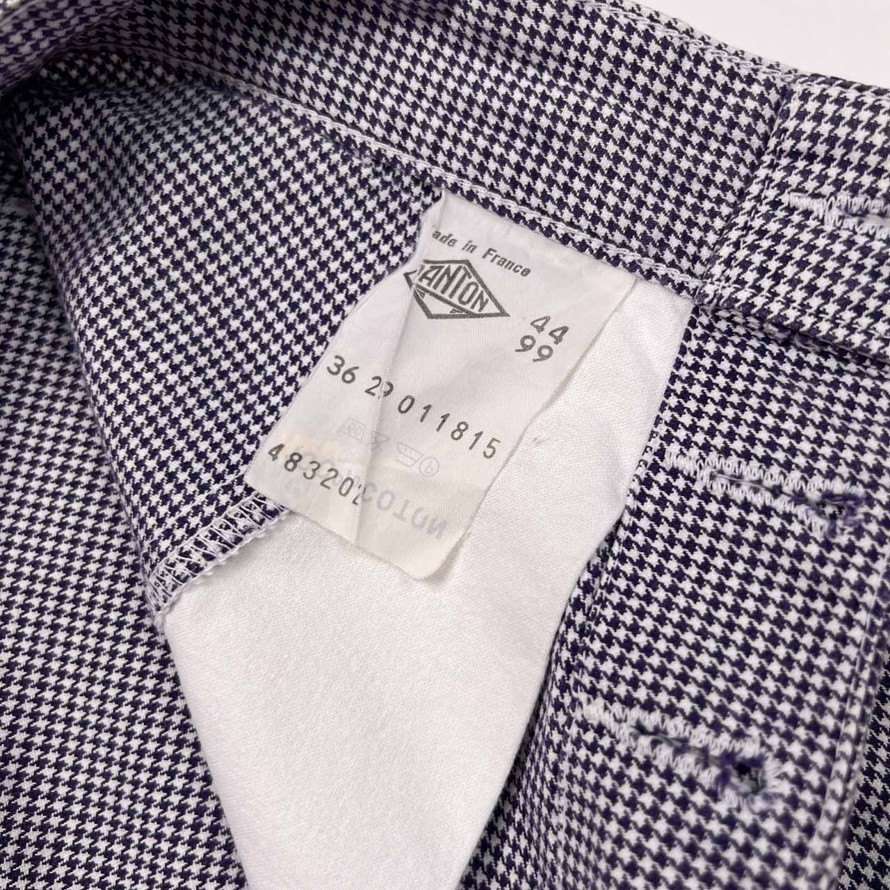 フランス製 DANTON ダントン 千鳥格子 ハーフパンツ ショートパンツ 36/レディース/パープル