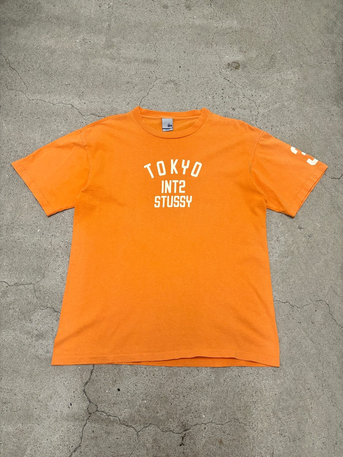 00s OLD STUSSY/TOKYO INT2 print Tee/USA製/銀タグ/L/都市シリーズ 