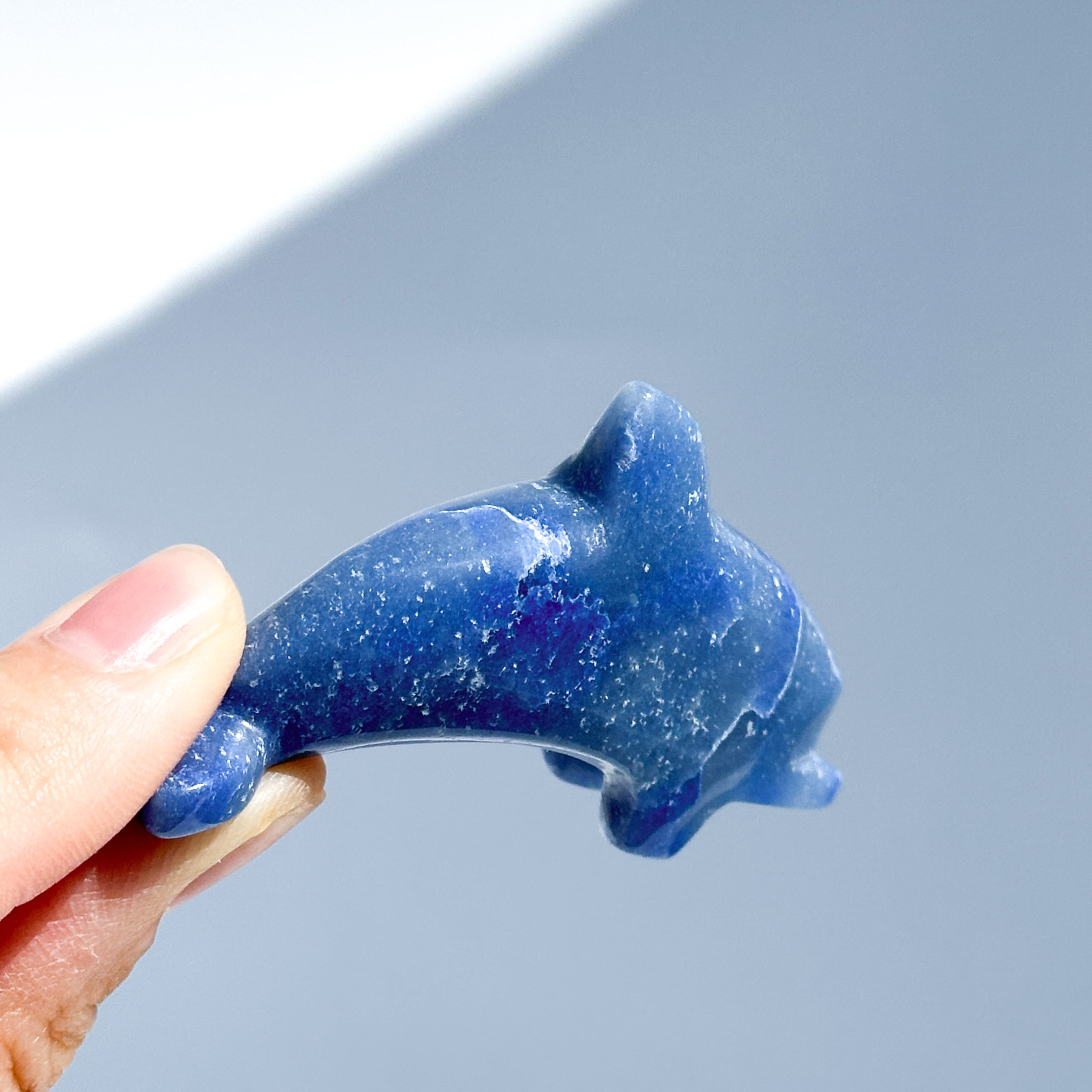 ブルーアベンチュリン ミニイルカ02◇Blue Aventurine◇ 天然石・鉱物