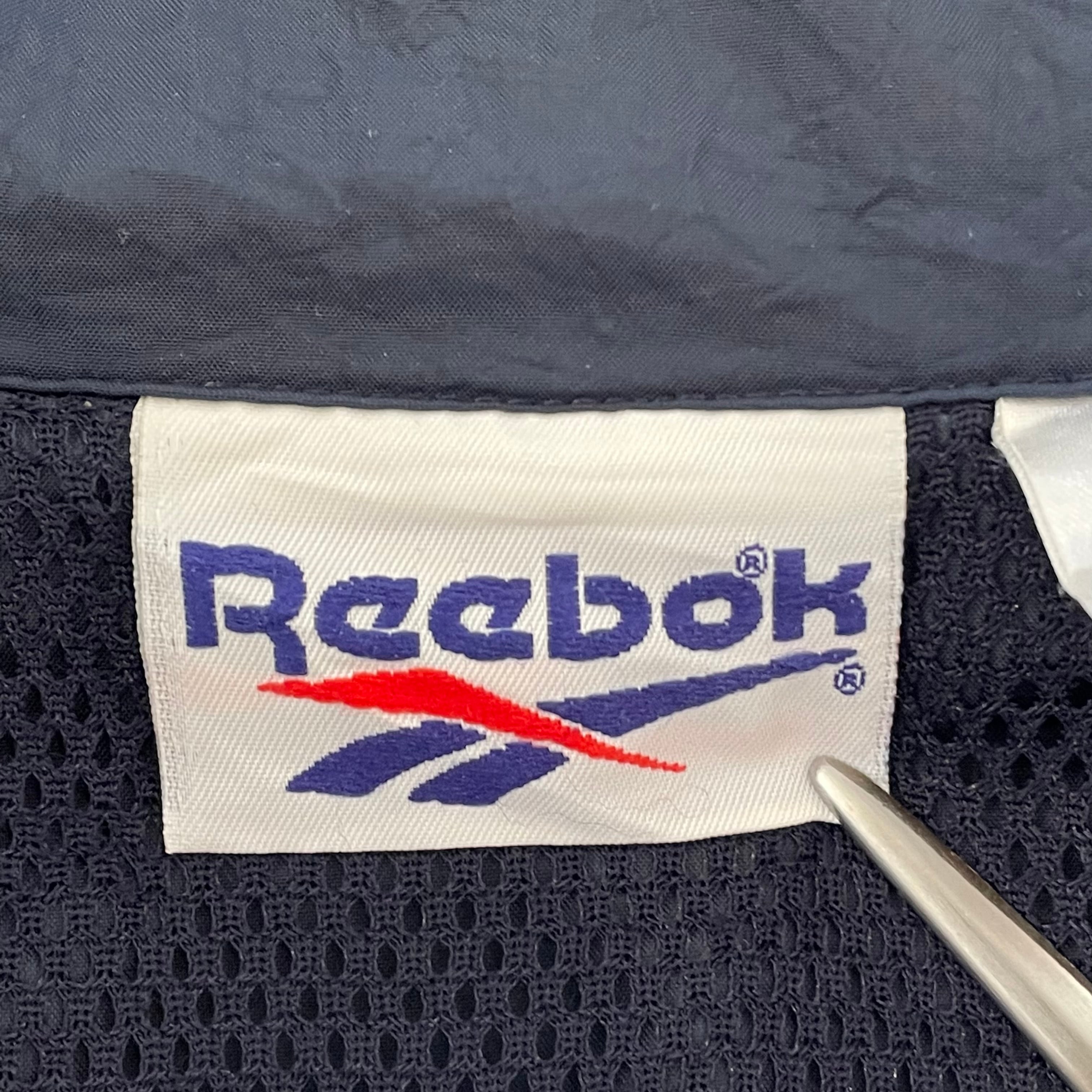 【人気トラックジャケット】Reebokツートンカラーワンポイント刺繍ロゴL