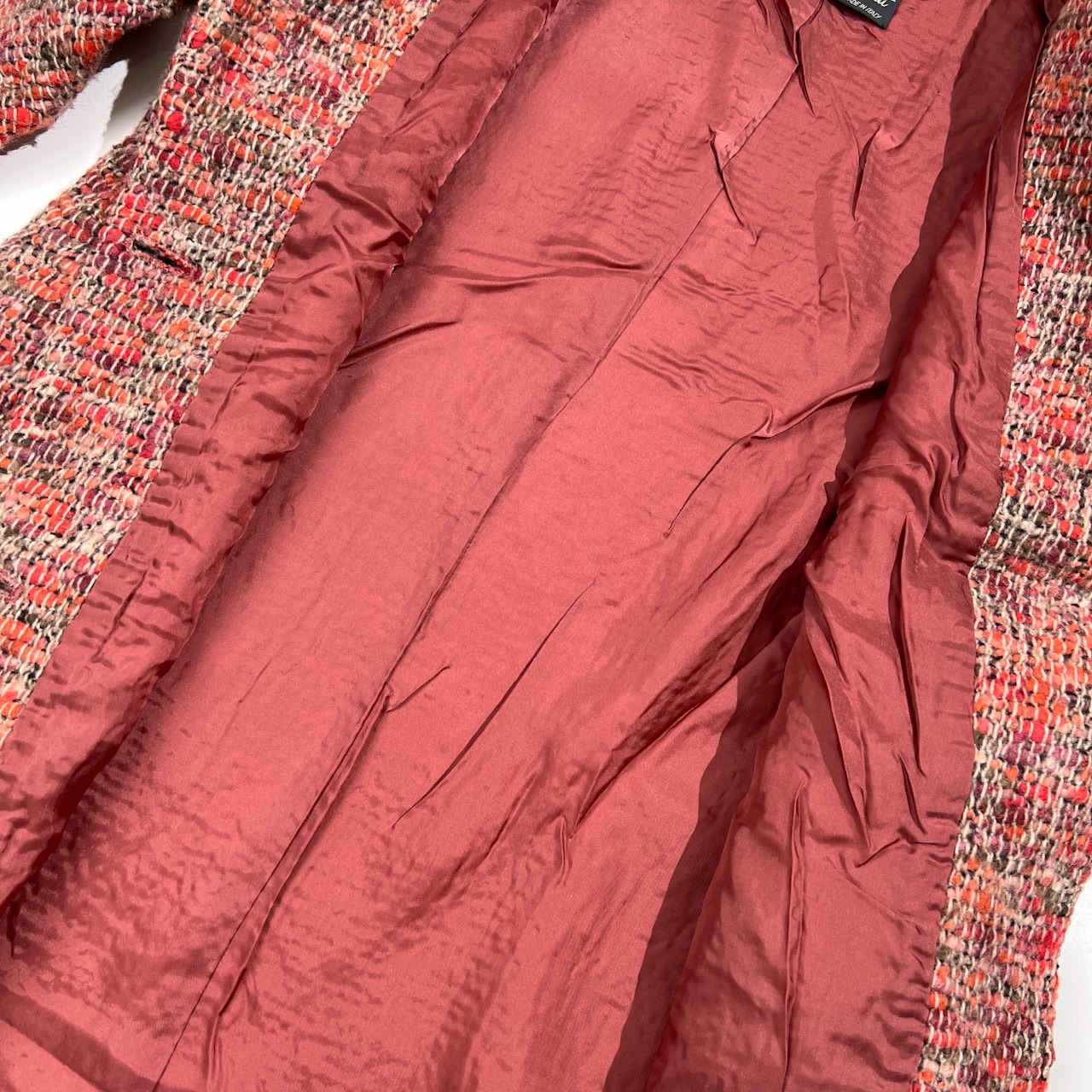 Sybilla シビラ イタリア製 生地 ツイード ウール ロング コート サイズ M /シルク混/レディース