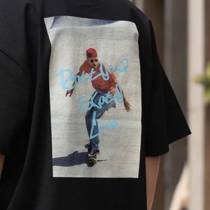 Skater back photo print tee 1466