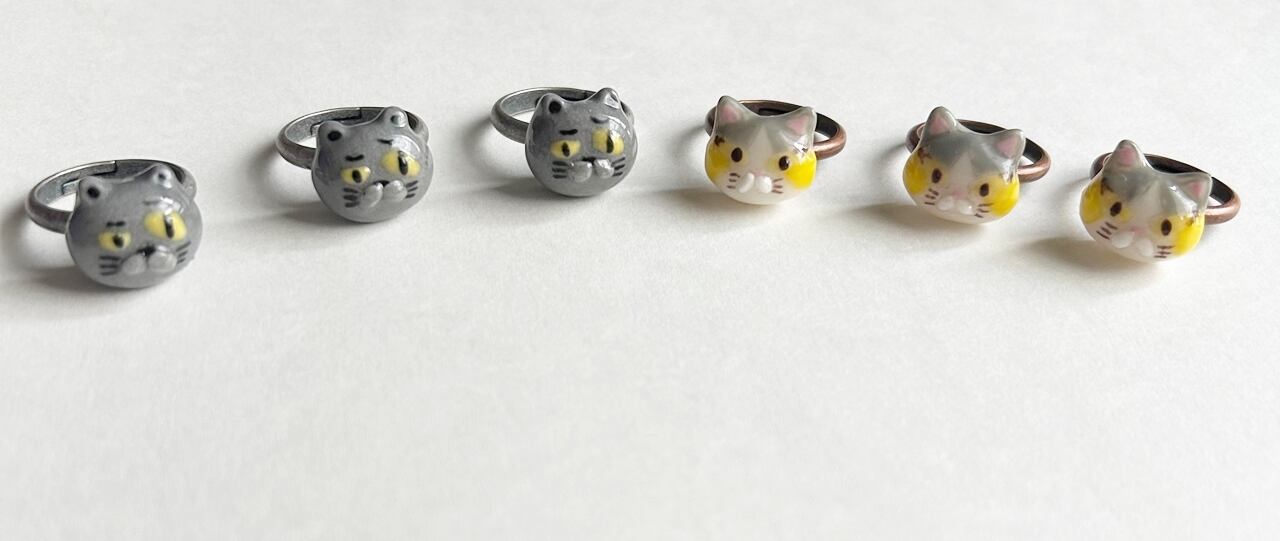 再販)ぷっくり♡ねこ指輪全2種 | TKworld~ねこのハンドメイドグッズ専門店~
