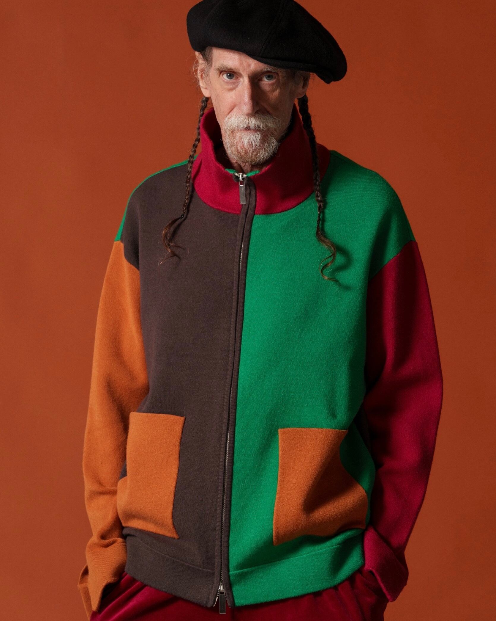 Jacquard Knit Drivers Jacket / BLOCK | AMBERGLEAM