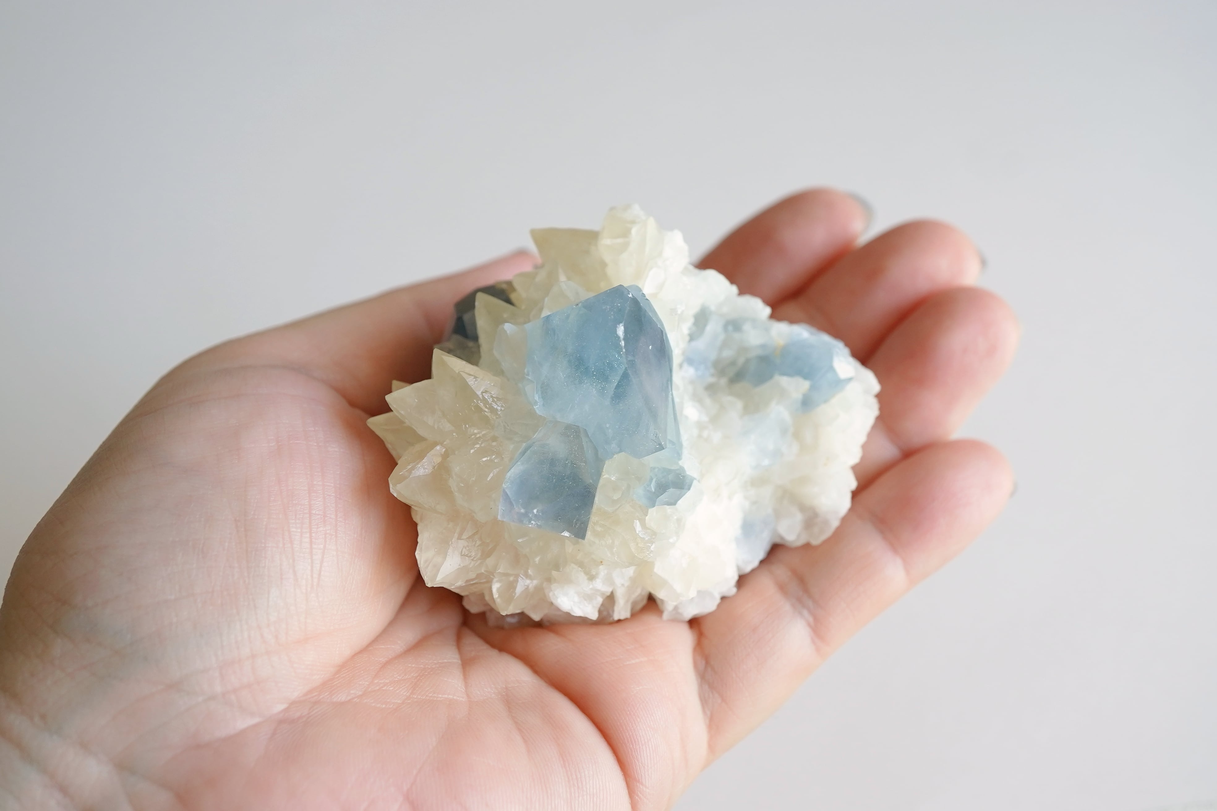 キラキラ✨ダイオプテーズ原石 美品✨セレスタイト＆カルサイト 2点セット セレスタイト&カルサイト_174 | S I E R R A