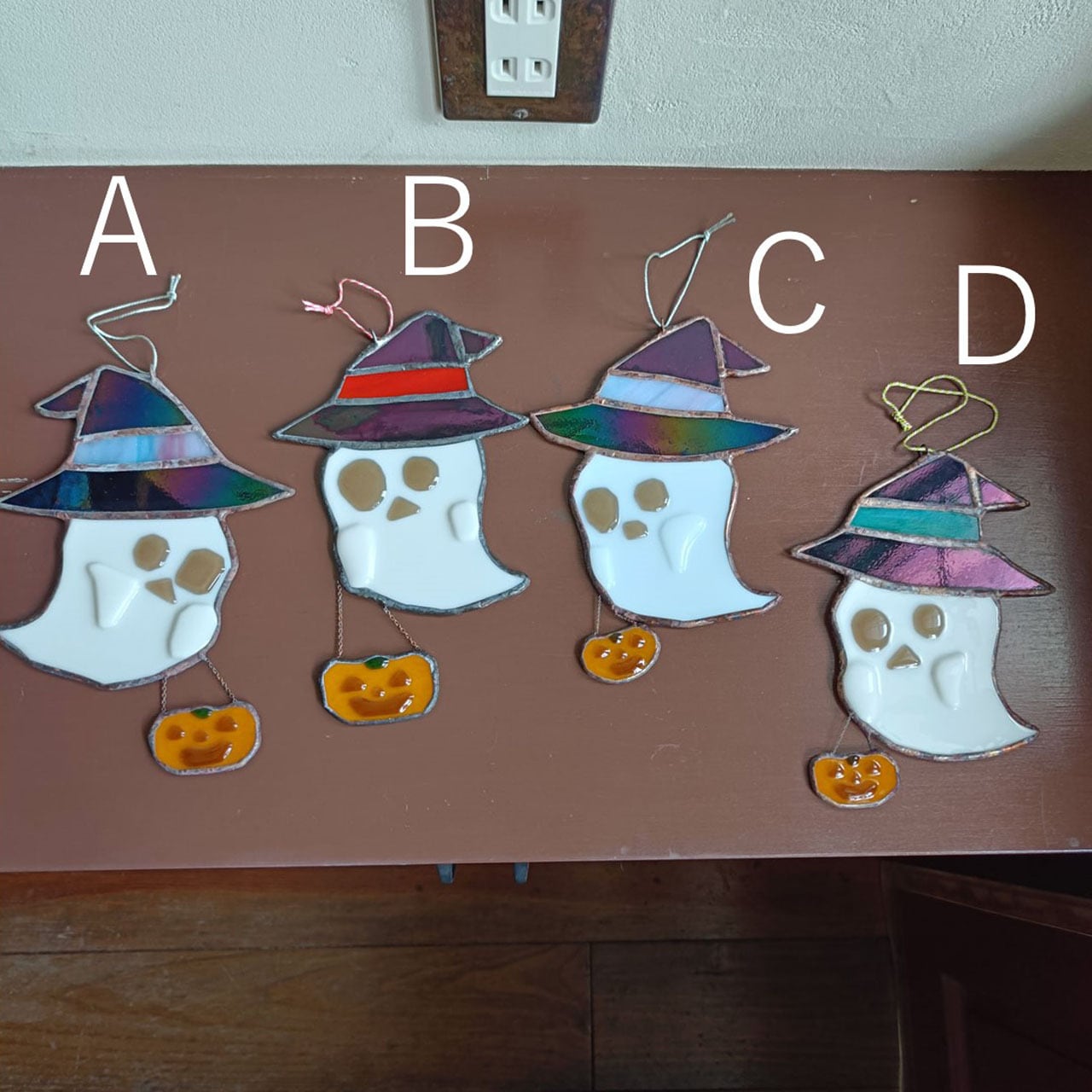 おばけ オーナメント ステンドグラス ハロウィン 壁かざり 窓飾り