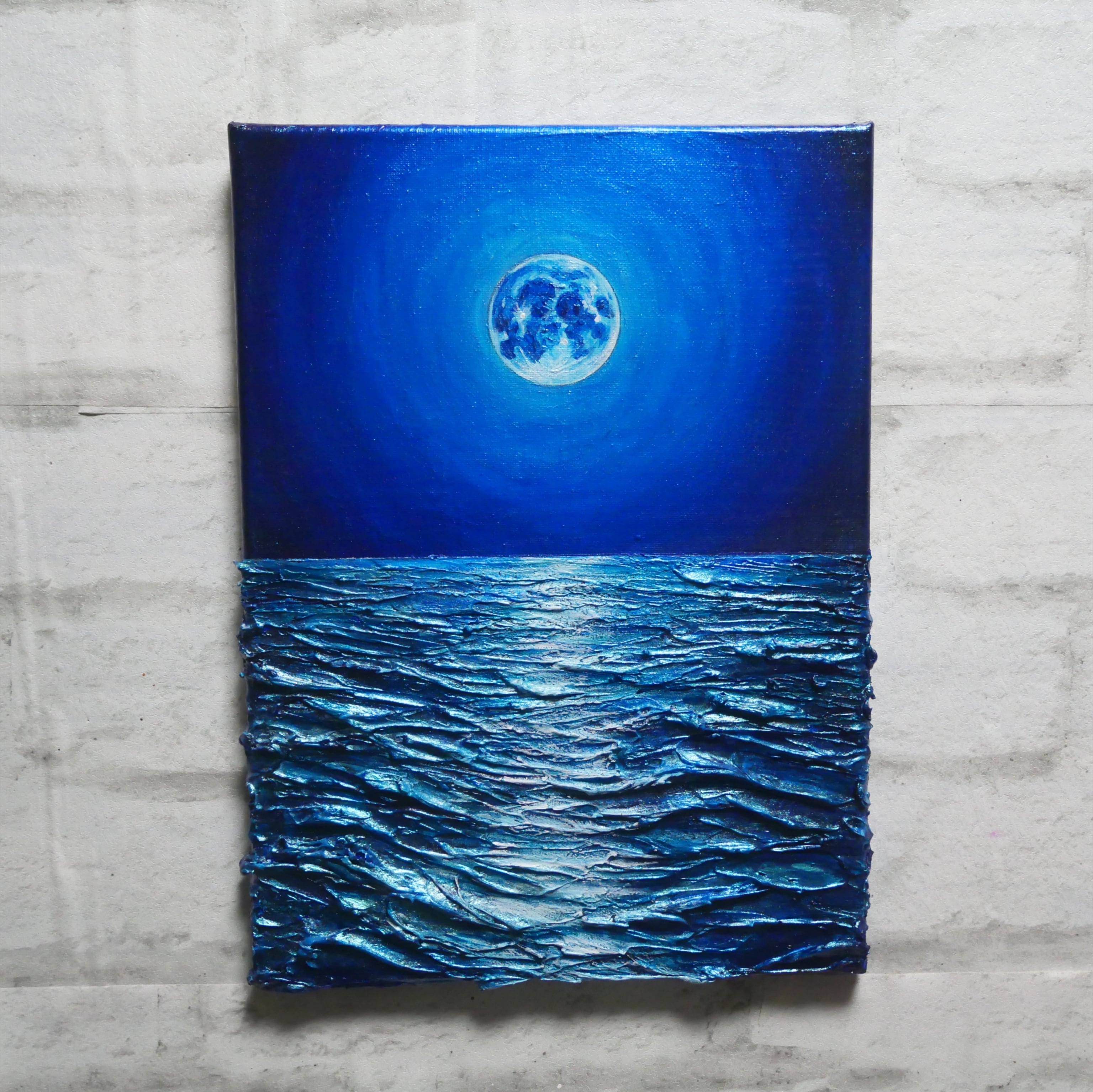 油絵 絵画 【宵の海】 油絵 ミニ絵画【宵の海】 | HIROSHI1990