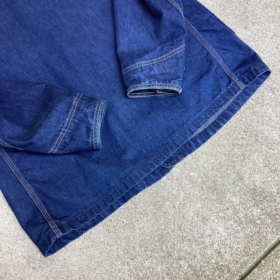70s Lee 91-J Denim Chore Jacket “Mint Condition” “Dark Color 