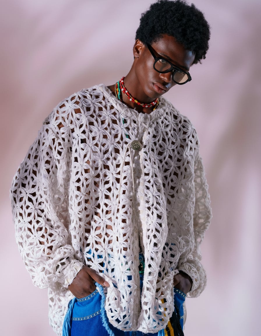 【5月】フラワーテープヤーンシャツ