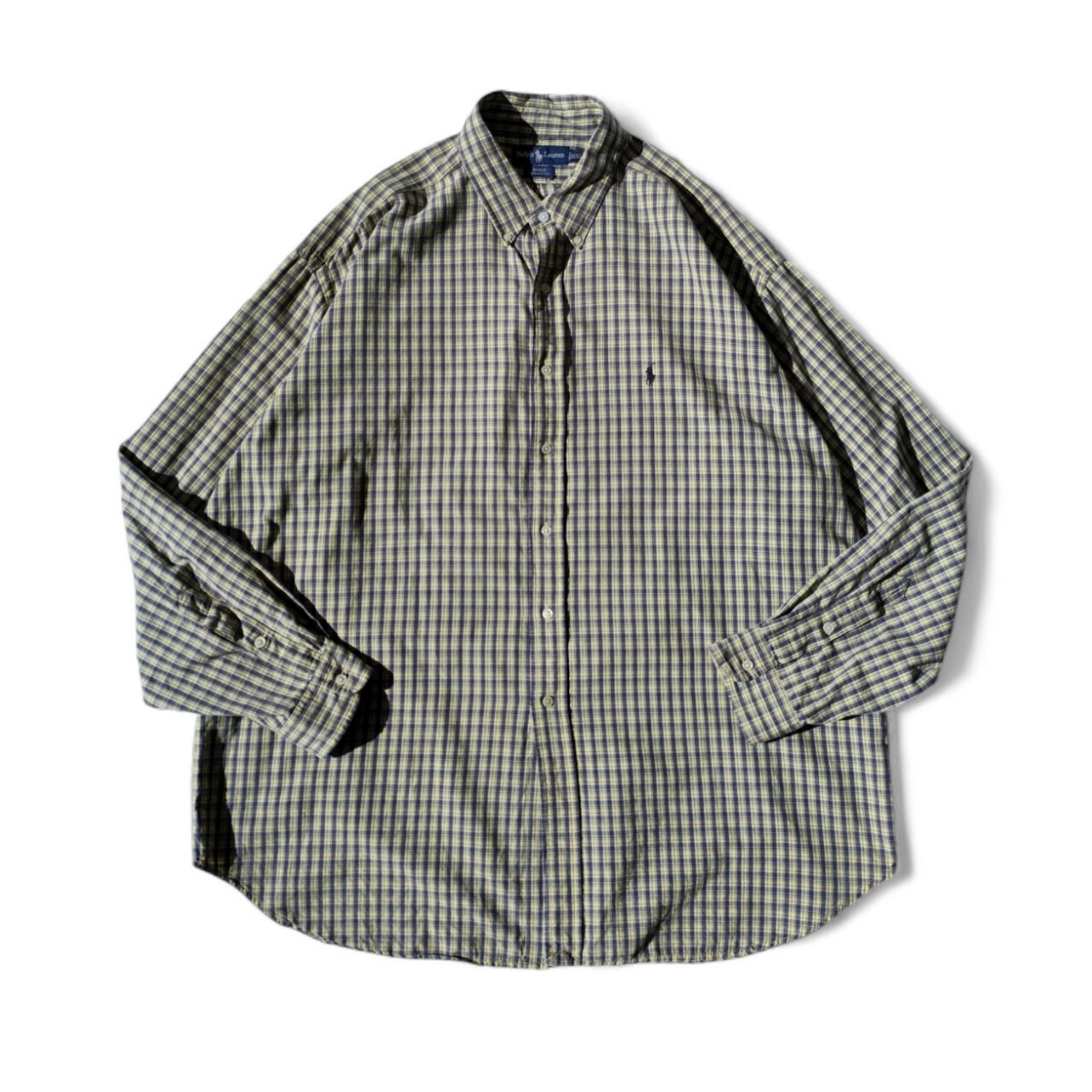 Polo Ralph Lauren ポロラルフローレン BLAKE ギンガムチェック ボタンダウンシャツ イエロー×グレー メンズ 長袖