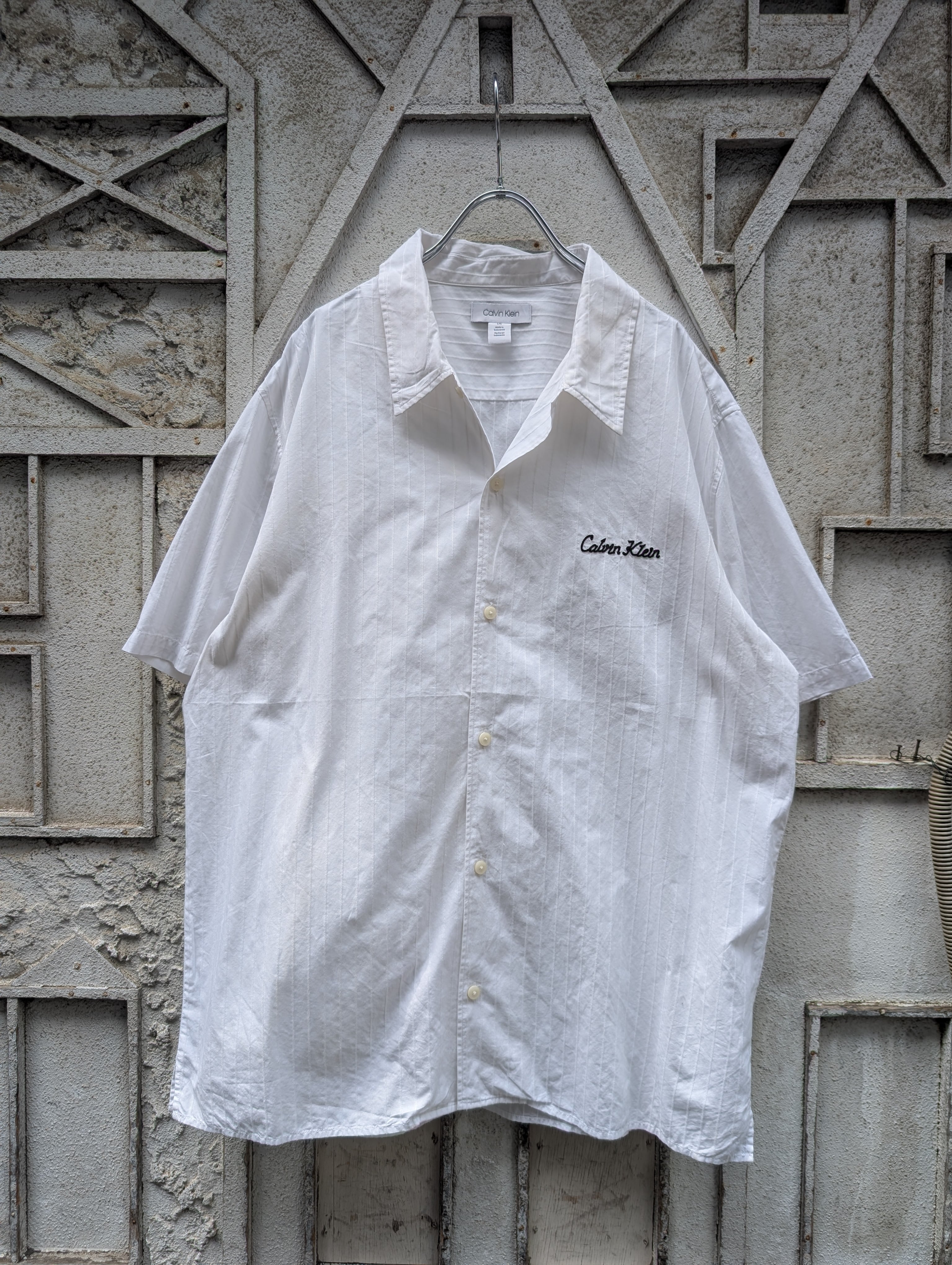 "CALVIN KLEIN" embroidery S/S shirt