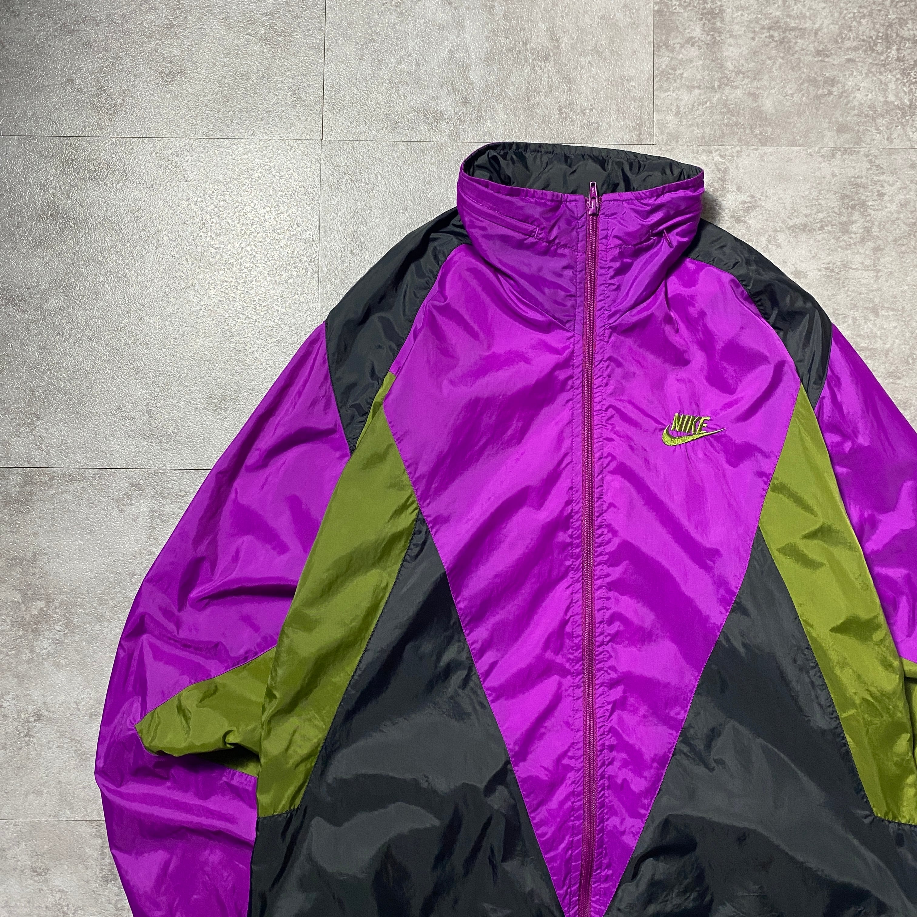 90's NIKE ナイキ スウォッシュ 刺繍ロゴ クレイジーパターン サイド