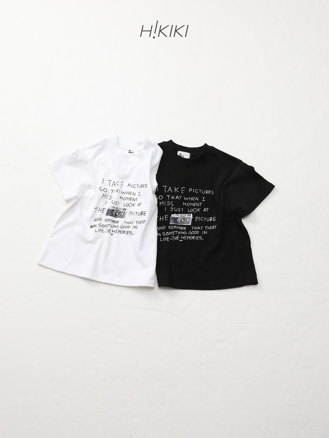 [H!KIKI] Camera Lettering Tee (13/15/17/19) / [하이키키] 카메라레터링티 (13/15/17/19)