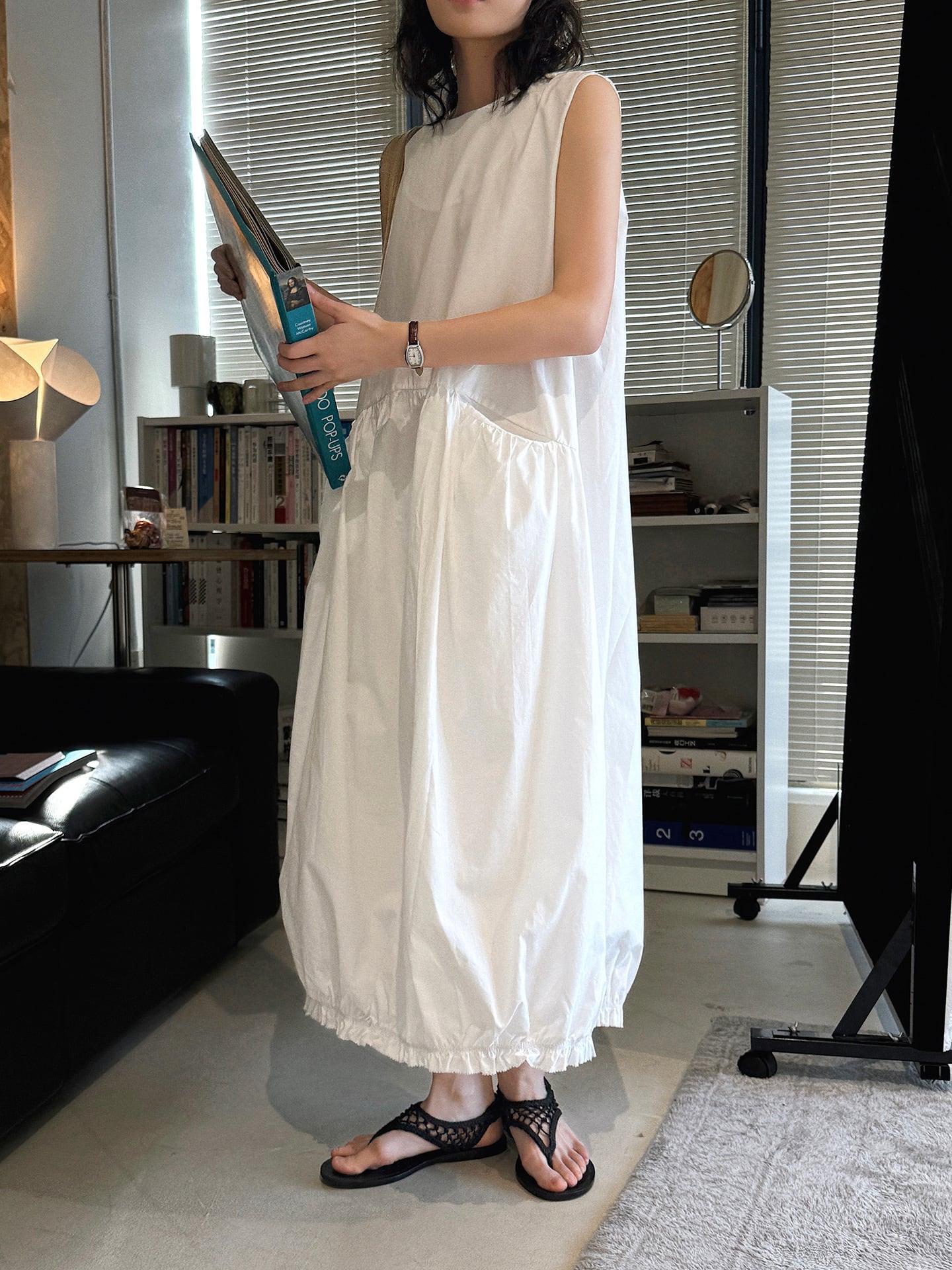 Frill Hem Balloon Dress