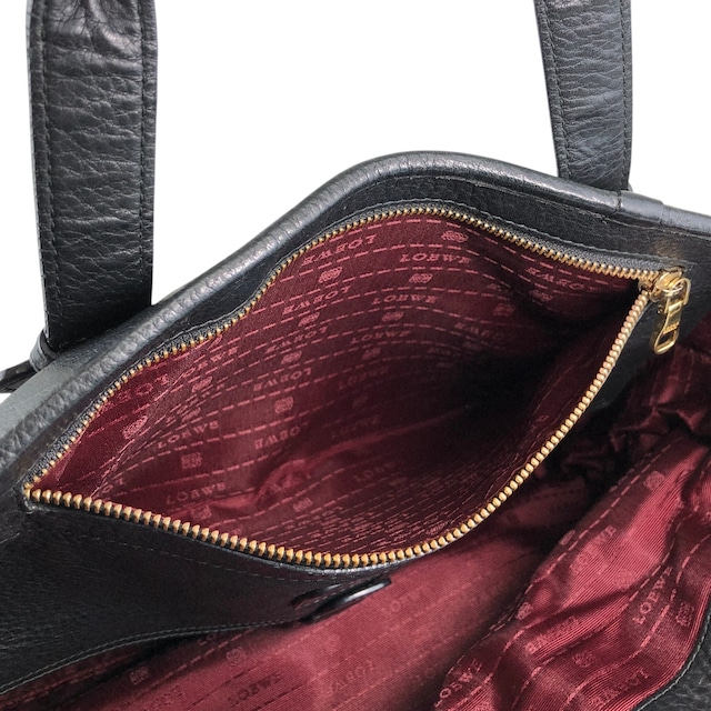 LOEWE ロエベ ハンドバッグ ブラック レザー 2way vintage ヴィンテージ オールド m3sbja