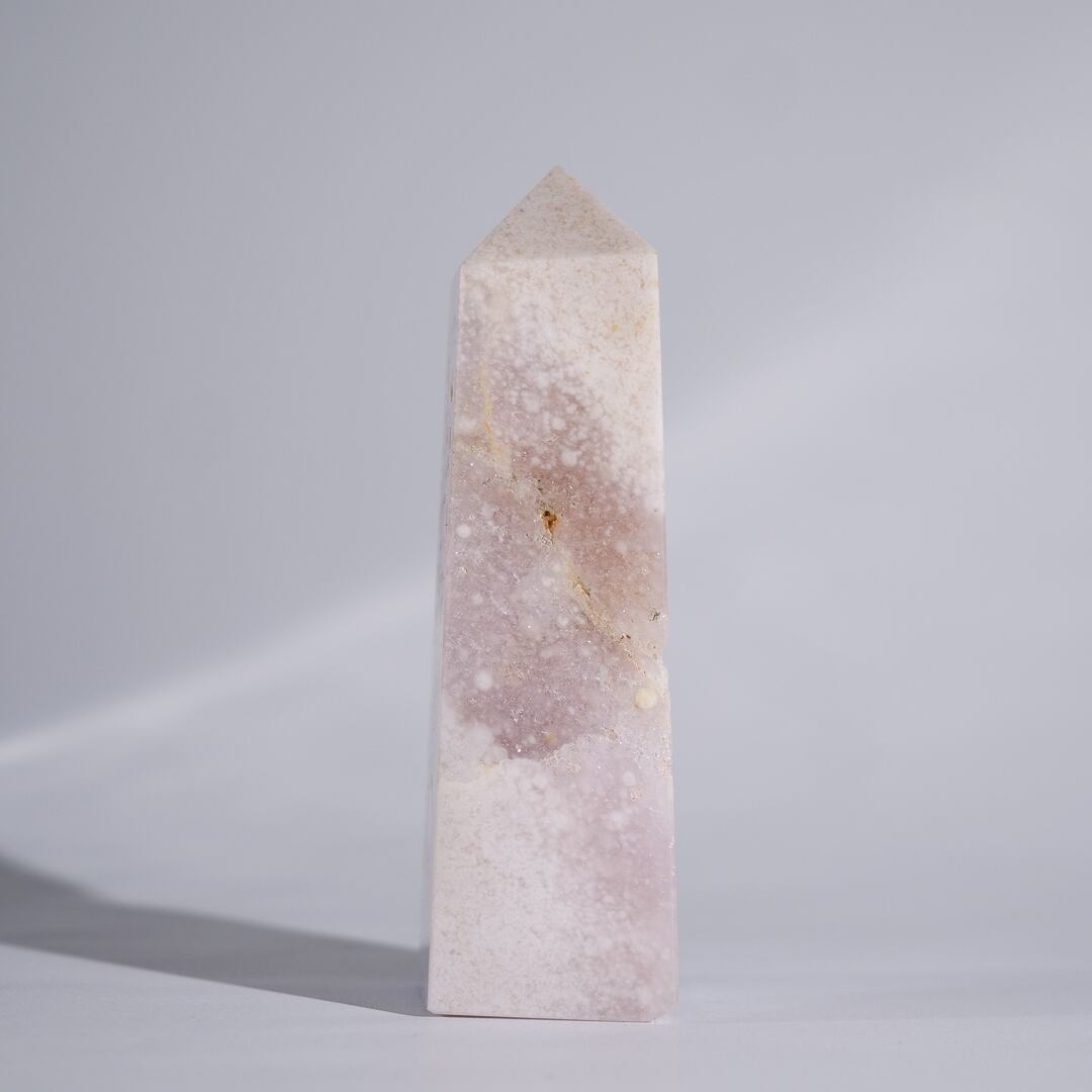 ピンクアメジスト　アメジスト　ブルーアゲート　ドゥルージー入　フリーフォーム ピンク アメシスト アメジスト ブルーレースアゲート / タワー