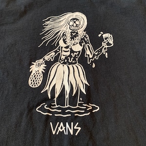 【VANS】スカル 黒Tシャツ アメリカ古着 メキシコ製